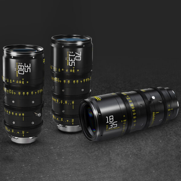 DZOFilm Catta Ace FF 18-35 / 35-80 / 70-135mm T2.9 Cine Zoom – Objetivas Profissionais Full-Frame para Cinema
